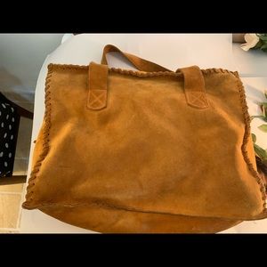 Gently used Rust Suede Duffel by Barbara Hulanicki